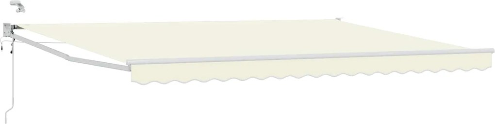 vidaXL Cort electric retractabil Crem 4,5 × 3 m