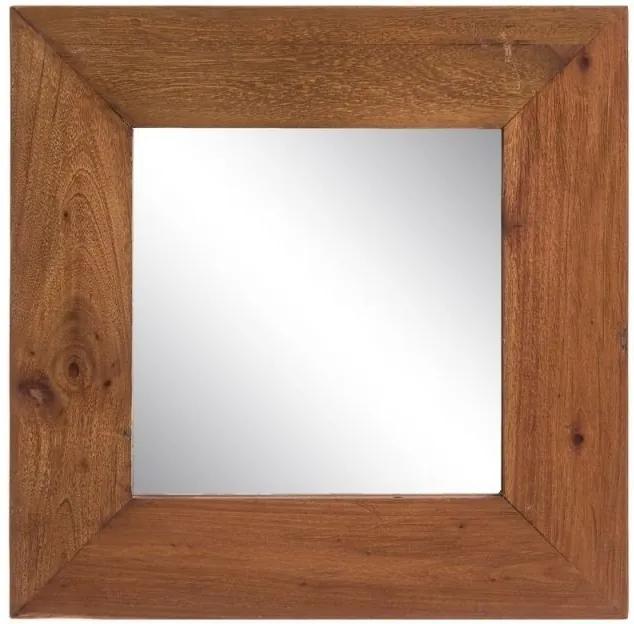 Oglinda patrata cu rama din lemn reciclat 50x50 cm Our Ixia