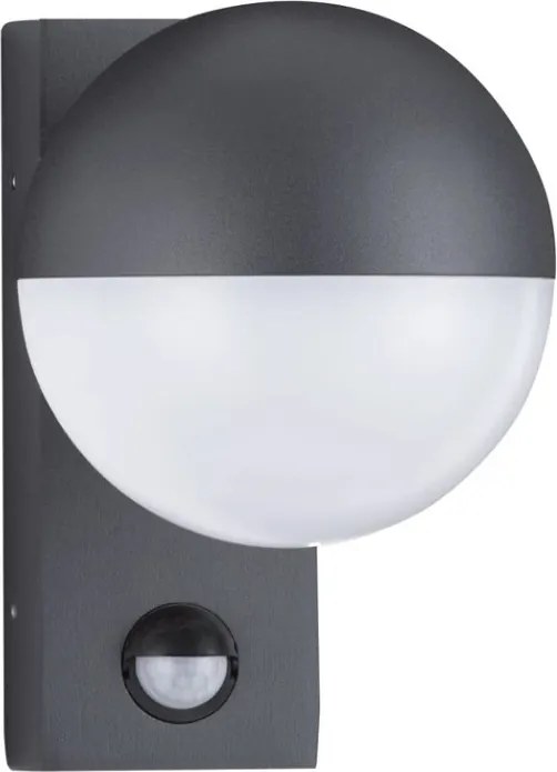Aplica LED cu senzor, iluminat exterior 3000K IP54 MAKO antracit