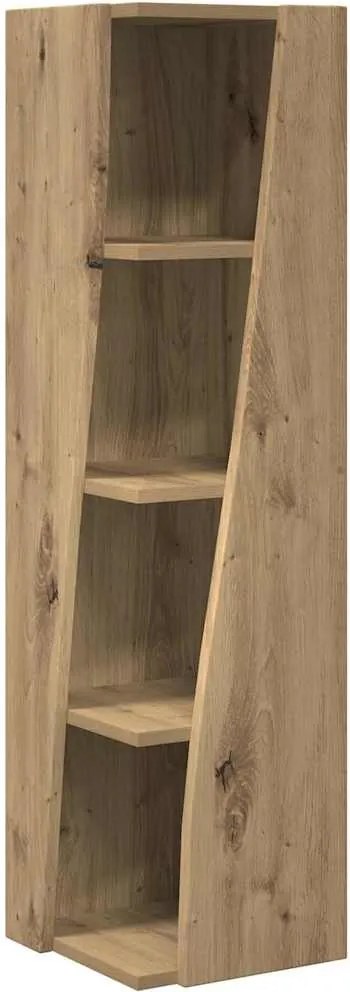 vidaXL Dulap de colț Stejar Artizanal 27,5x27x102cm Lemn compozit