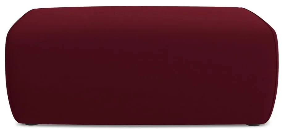 Taburet burgundy cu tapițerie din catifea Kapua – Makamii
