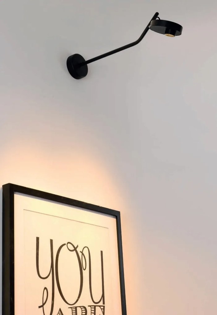 Aplica LED de perete cu brat stil minimalist ISEO negru