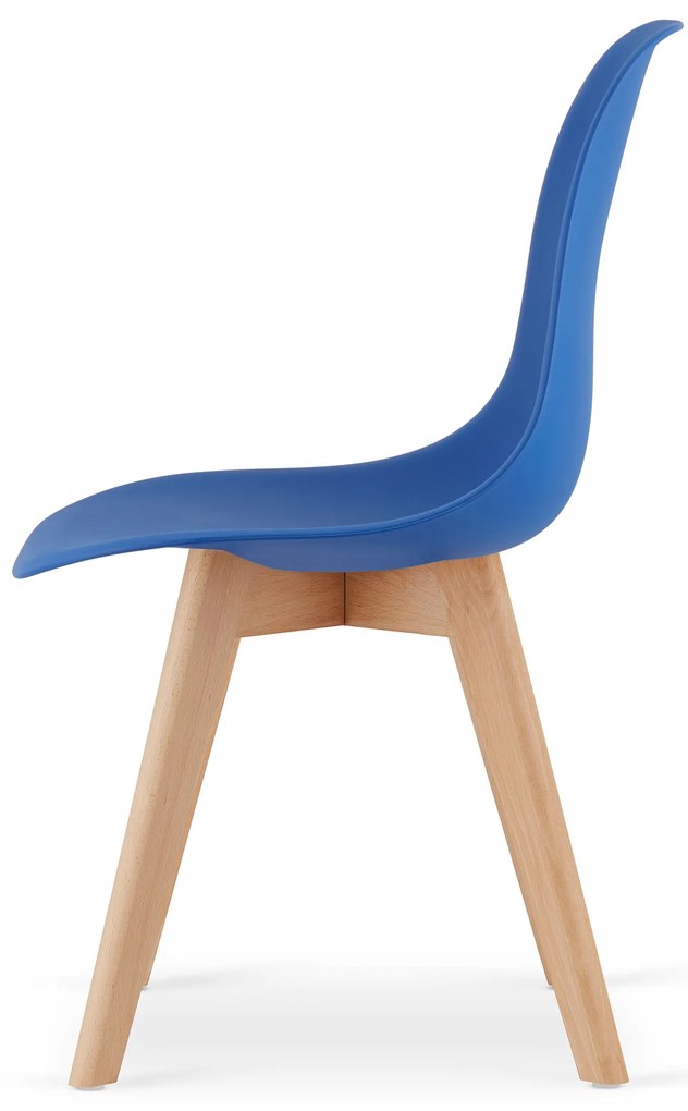 Scaun KITO albastru cu picioare din fag