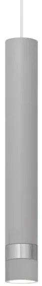 Lustră LED pe cablu TUBA 1xGU10/4,8W/230V gri/crom lucios