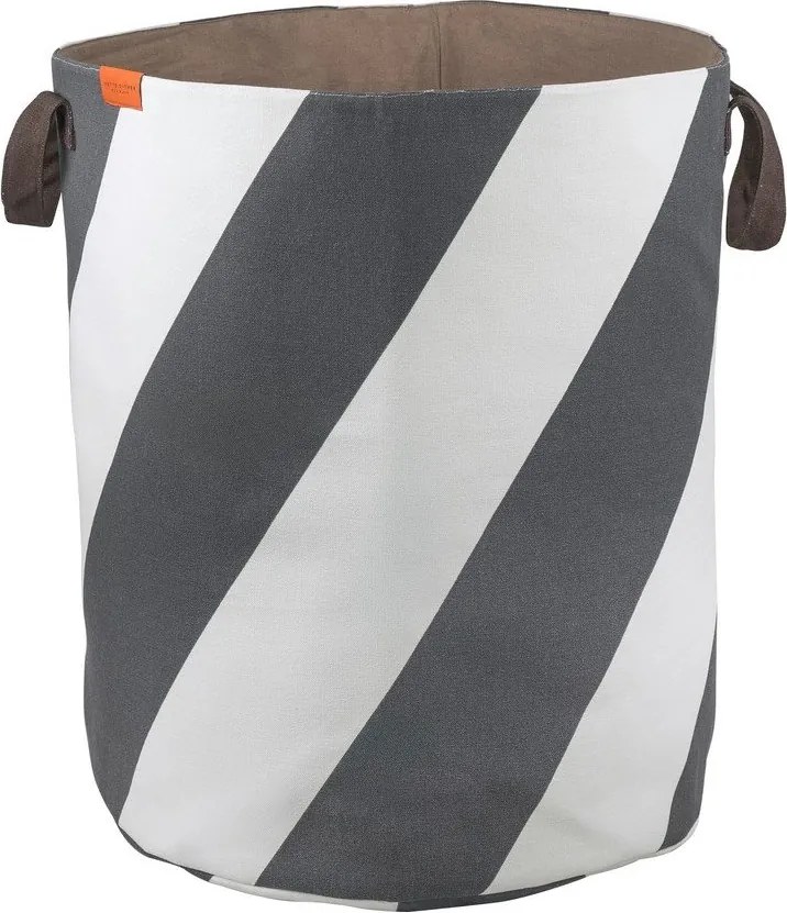 Coș de rufe gri/crem din material textil 5 l Diagonal – Mette Ditmer Denmark
