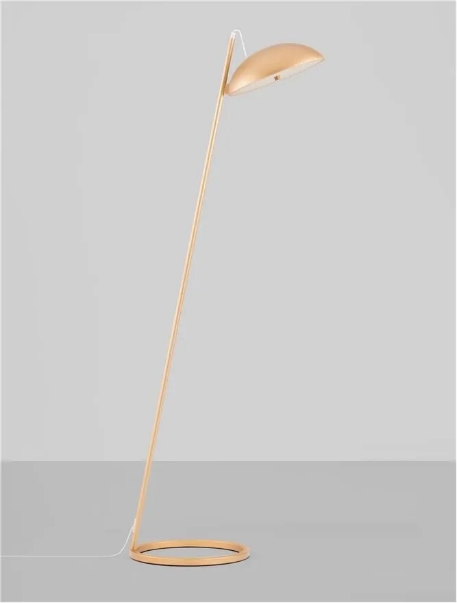 Lampadar, lampa de podea LED Flute auriu