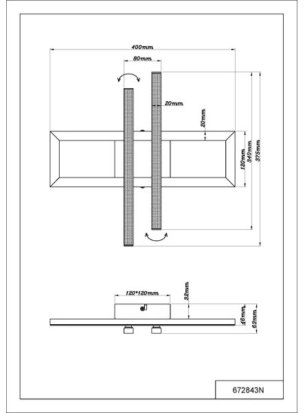 Plafonieră LED Globo 672843N HIGHWAY LED/24W/230V