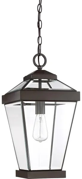 Lustră de exterior pe lanț RAVINE 1xE27/60W/230V IP23 neagră Quoizel