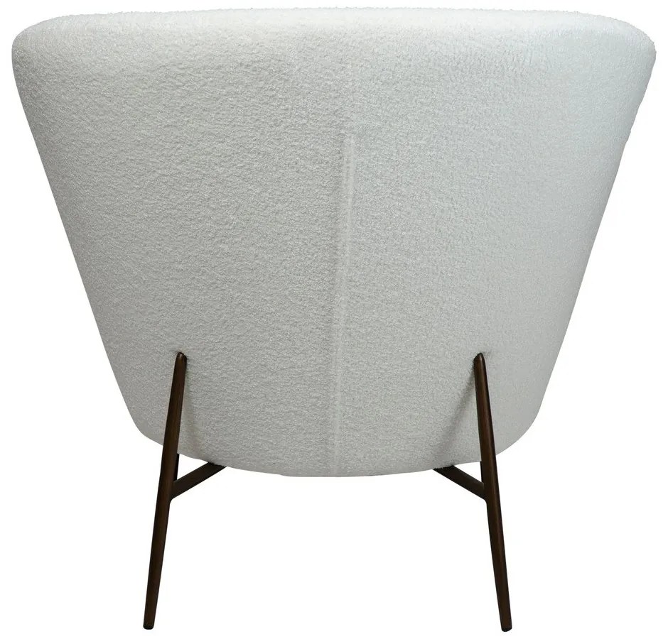 Fotoliu alb cu tapițerie din țesătură bouclé Orbit – DAN-FORM Denmark