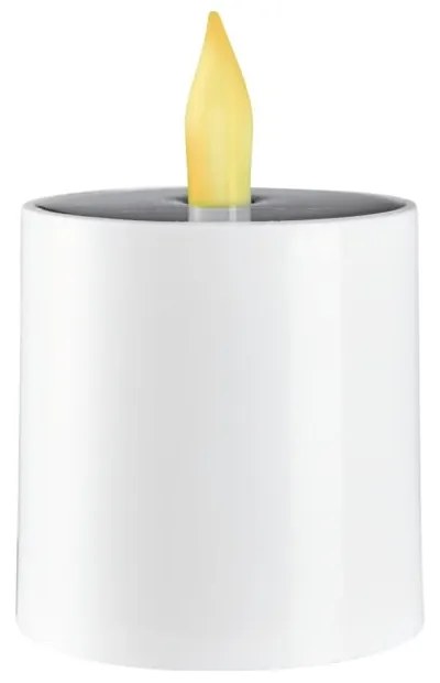 Lumânare solară LED din plastic Star Trading Saul, alb