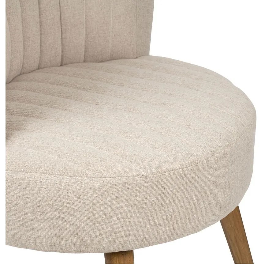 Scaun dining, gri, din lemn de cauciuc si textil, Demeure