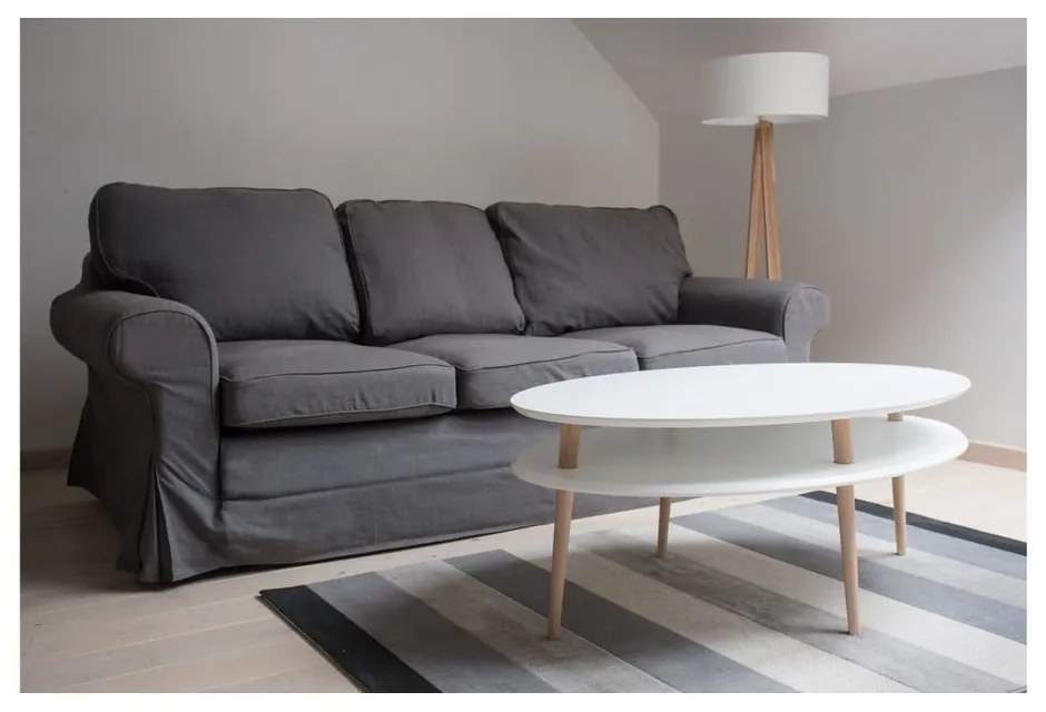 Masă de cafea Ragaba OVO, alb