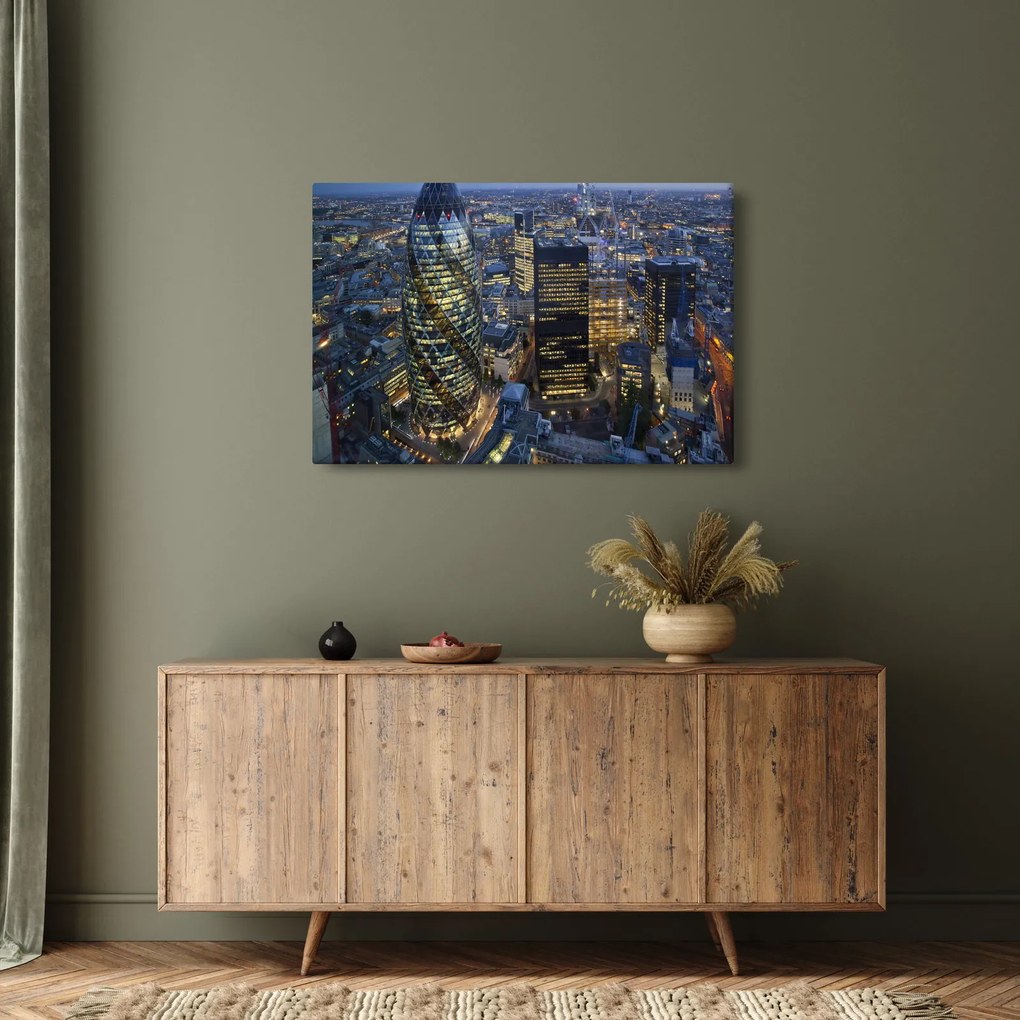 Tablou - Panorama de seară a Londrei (90x60 cm)