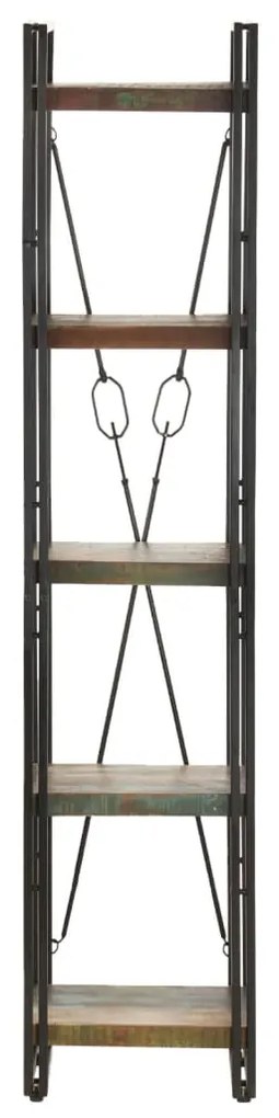320629 vidaXL Bibliotecă cu 5 rafturi, 40x30x180 cm, lemn masiv reciclat