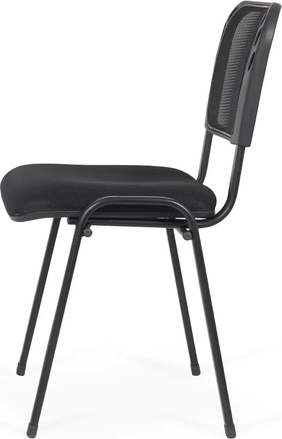 Scaun conferință negru HRC 600 din mesh respirabil cu cadru metalic stivuibil