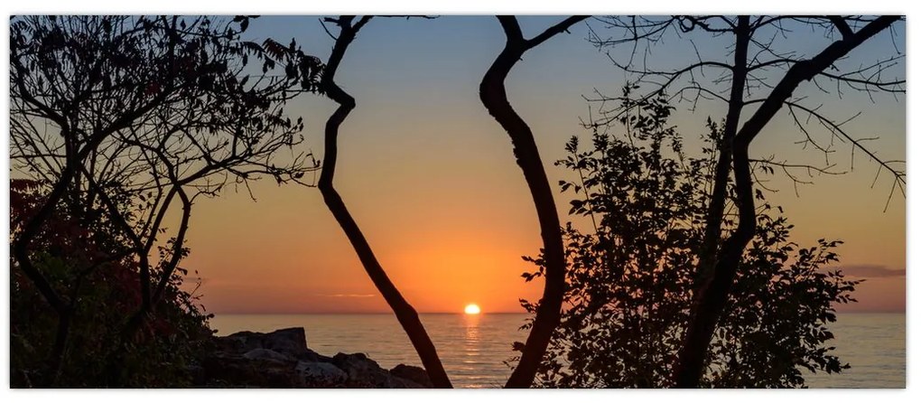 Tablou cu apus de soare (120x50 cm)