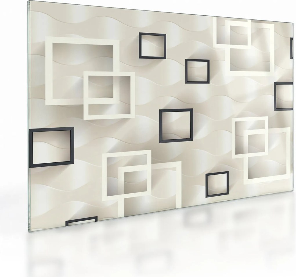 Tablou pe sticlă geometric abstract (70x50 cm)