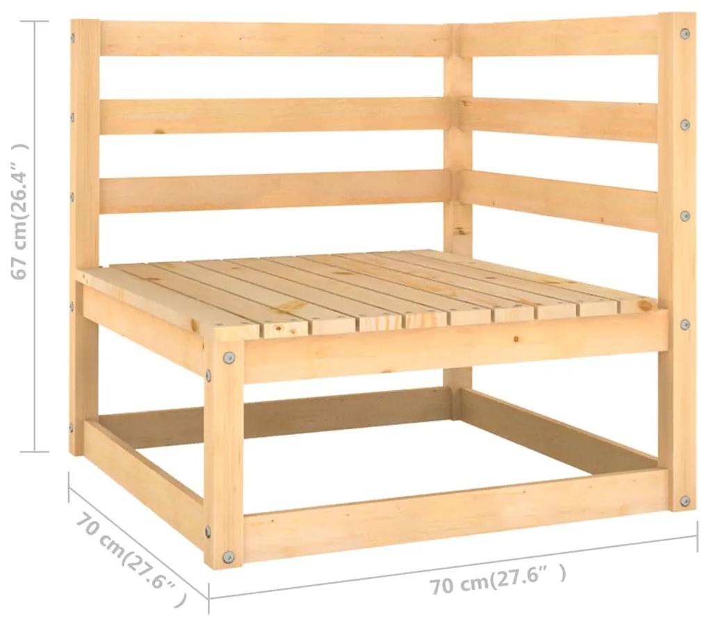 Set mobilier de gradina cu perne, 14 piese, lemn masiv de pin Maro, 1, Da