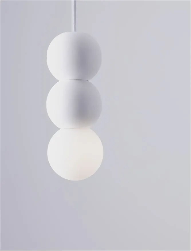 Pendul design decorativ ZERO alb/opal