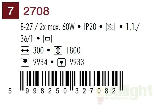 Lampadar, lampa de podea dubla Marian 2708 RX