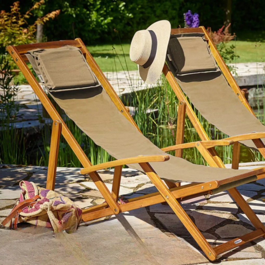 Șezlong de grădină SIENA, 65x87x102cm, bej Jurhan