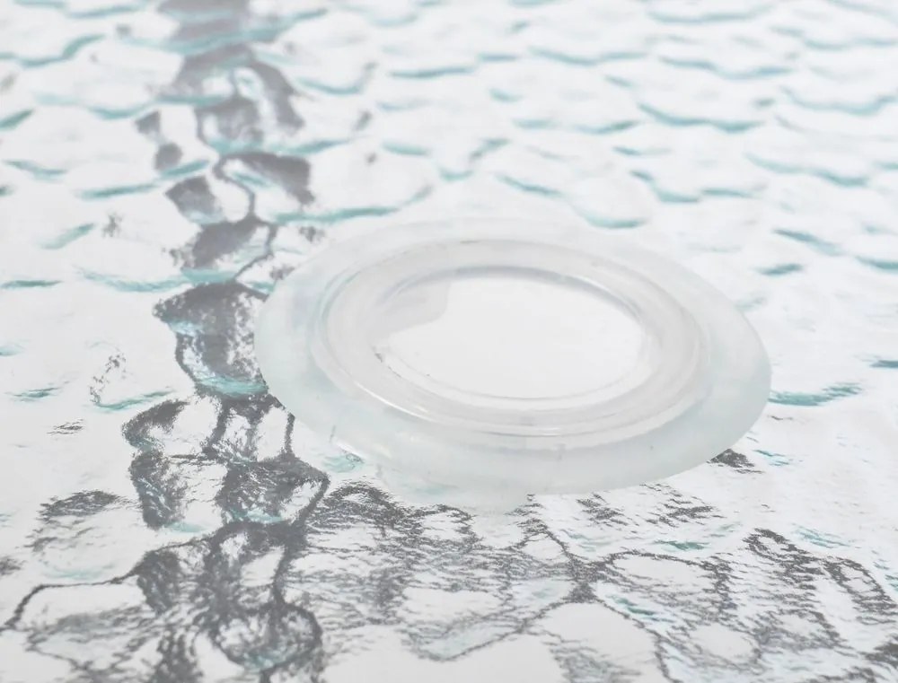 Masă de grădină ZWMT Ø 80 cm metal cu blat din sticlă