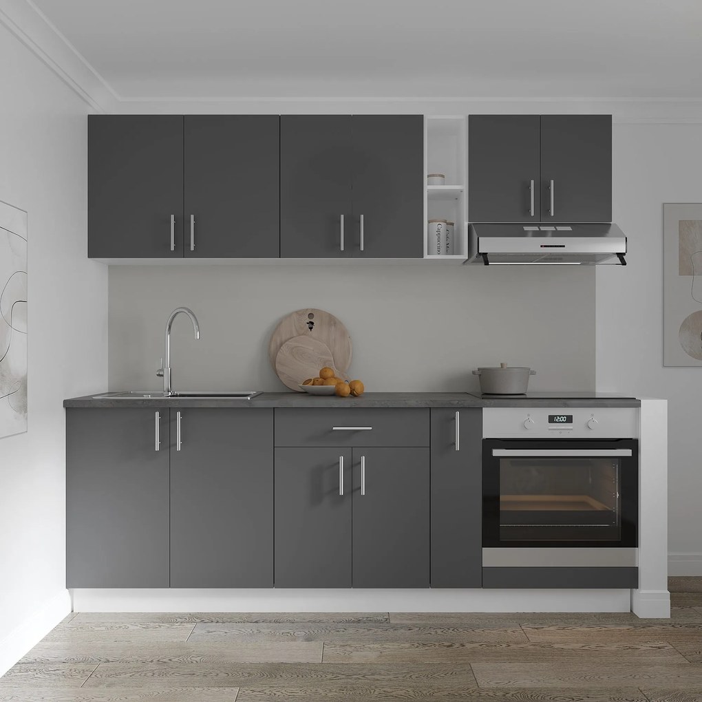Corp haaus Karo, Antracit/Alb, 20 x 50 x 80 cm
