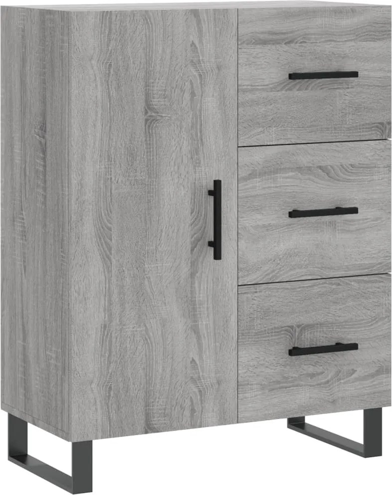 vidaXL Servantă, gri sonoma, 69,5x34x90 cm, lemn compozit