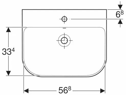 Lavoar suspendat Geberit Smyle 60 cm