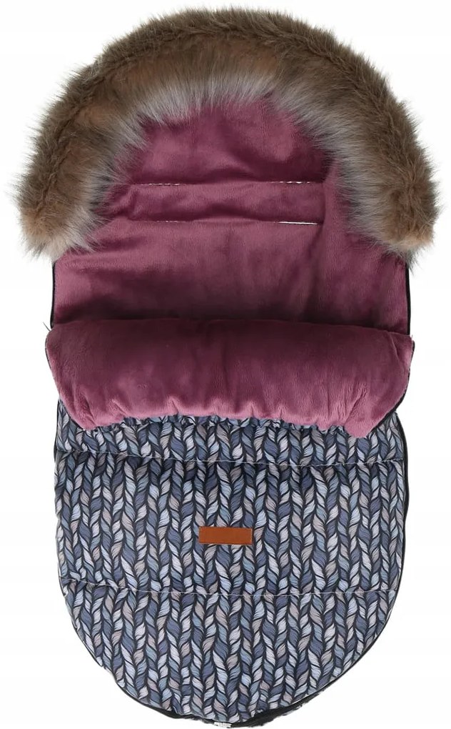 ShopJK SAC DE IARNĂ PENTRU CĂRUCIOR - BURGUNDY