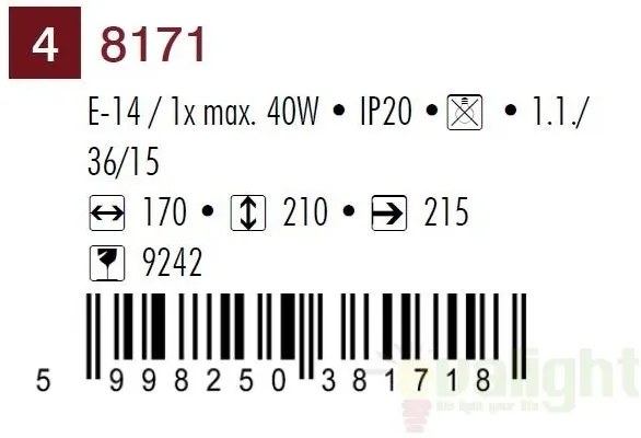 Aplica de perete clasica Regina 8171 RX