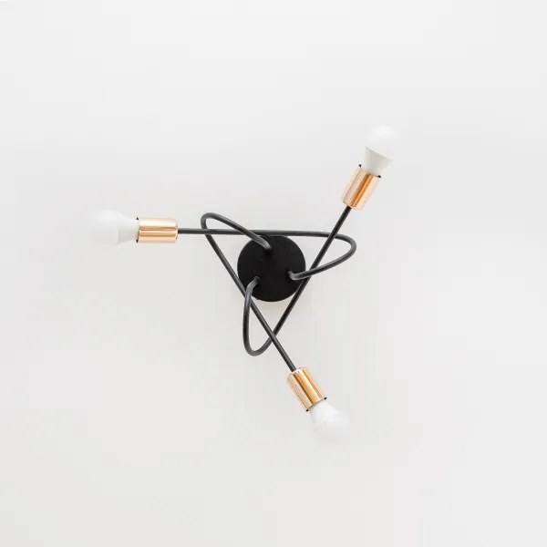 Lustră aplicată LED OXFORD 3x E27/15W/230V neagră