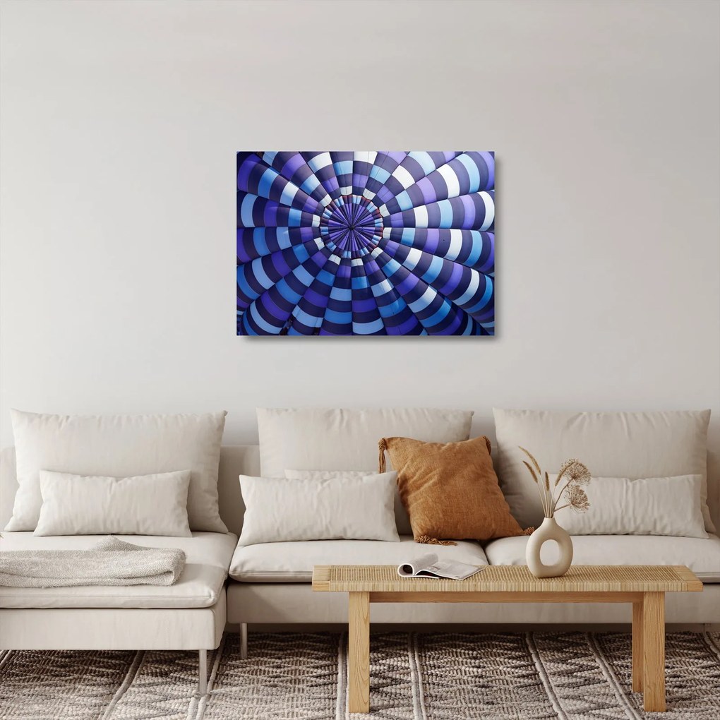 Tablou pe sticlă cu structura balonului zburător (70x50 cm)