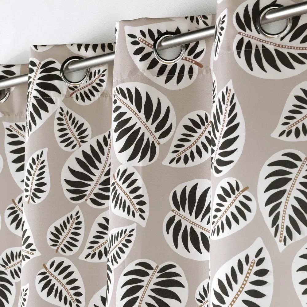 Draperie neagră-bej 140x260 cm Alma – douceur d'intérieur