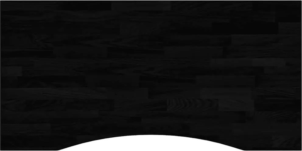 vidaXL Blat de birou maro închis lemn masiv de stejar dreptunghiular