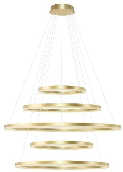 Lustra XXL cu 5 inele LED si telecomanda HALO PENDANT GO 150+120+100+80+60 CCT