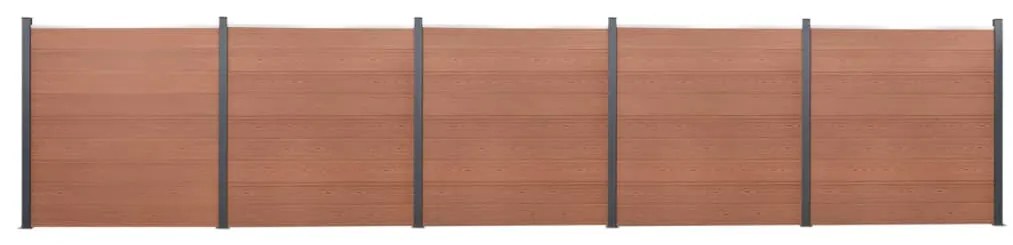 vidaXL Set panouri pentru gard, maro, 872x186 cm, WPC
