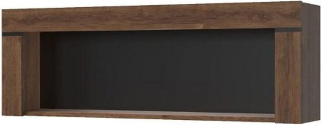 Raft BRASS, stejar brun, PAL, 160x23x39 cm