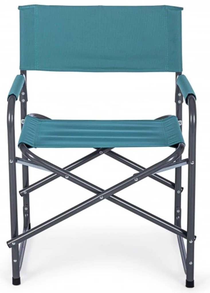 Scaun pentru gradina, Olbia, Bizzotto, 55x47x78 cm, pliabil, otel/poliester, turcoaz