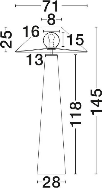 Lampa de podea din ratan sintetic pentru exterior Plom maro deschis