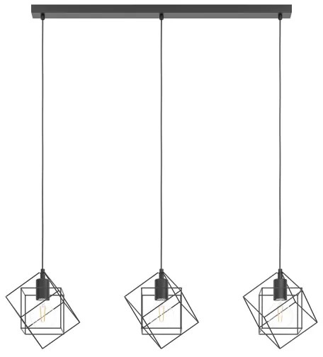 Eglo 43361 - Lustră pe cablu STRAITON 3xE27/60W/230V