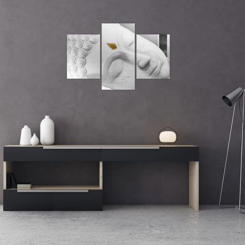 Tablou - Buddha alb (90x60 cm)