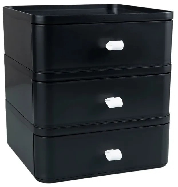 Organizator de machiaj OMS-001 Negru 20x20x22 cm
