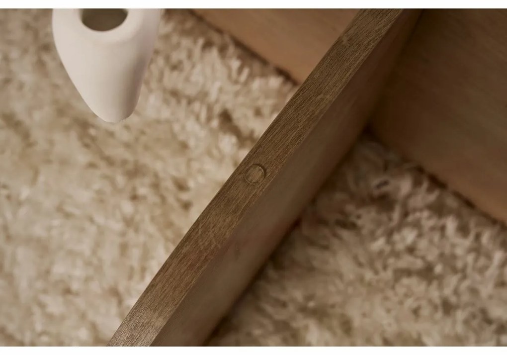 Măsuță de cafea Aeris Sapphire Oak cu sticlăfumurie