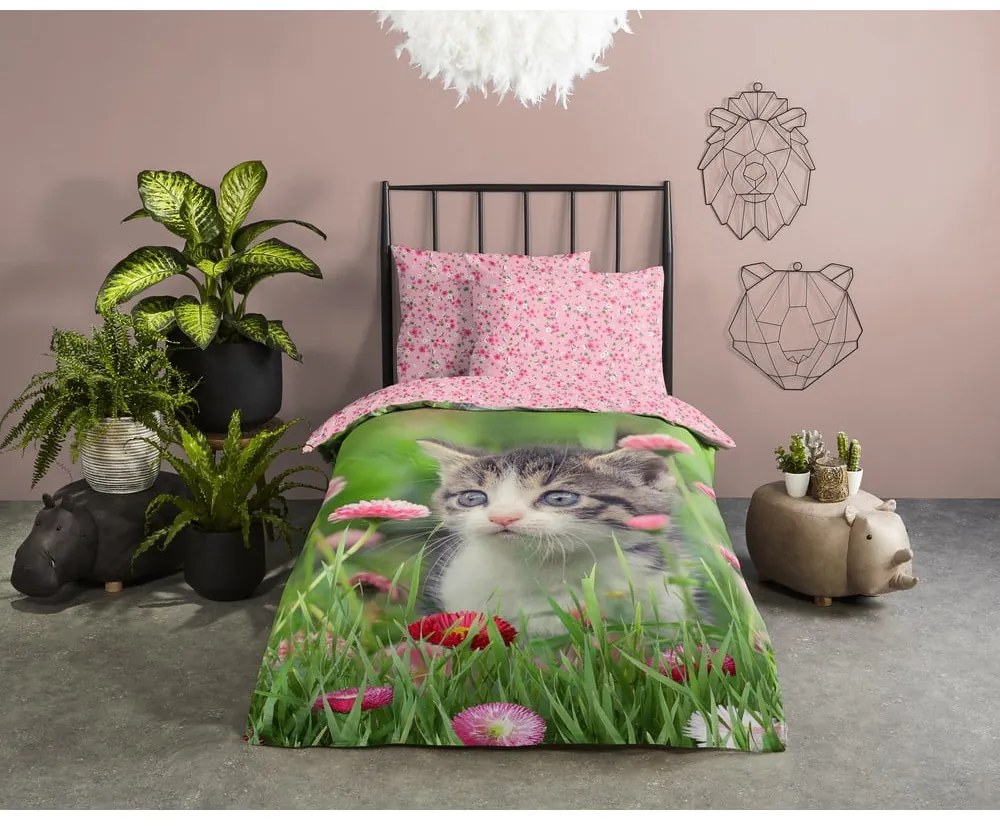 Lenjerie de pat pentru copii din bumbac 140x200 cm – Good Morning