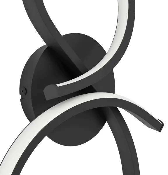 Aplică LED Eglo 901268 SERPINS LED/11,4W/230V 3000K negru