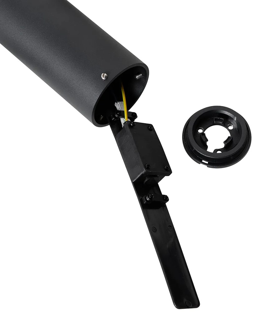 Lampă de exterior cu stand negru, reglabilă 50 cm - Duo