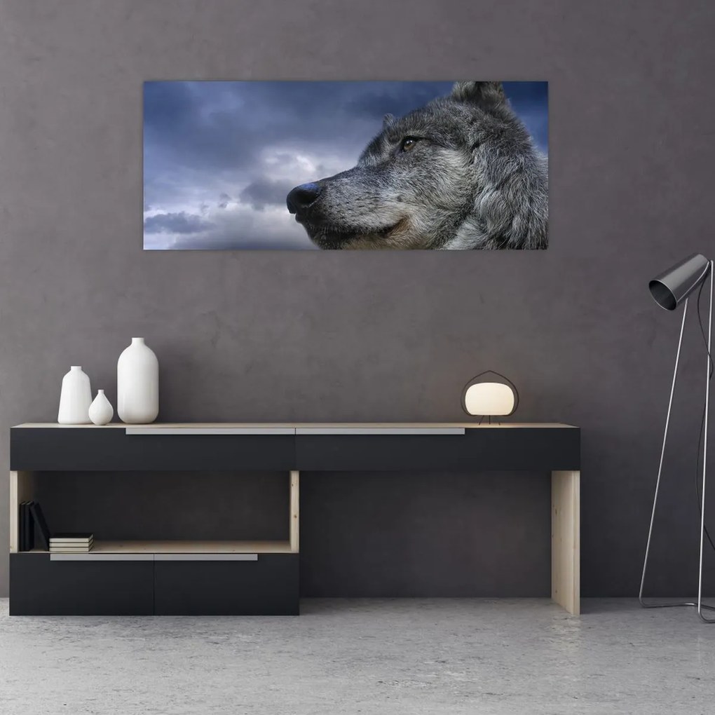 Tablou - Cap de lup (120x50 cm)