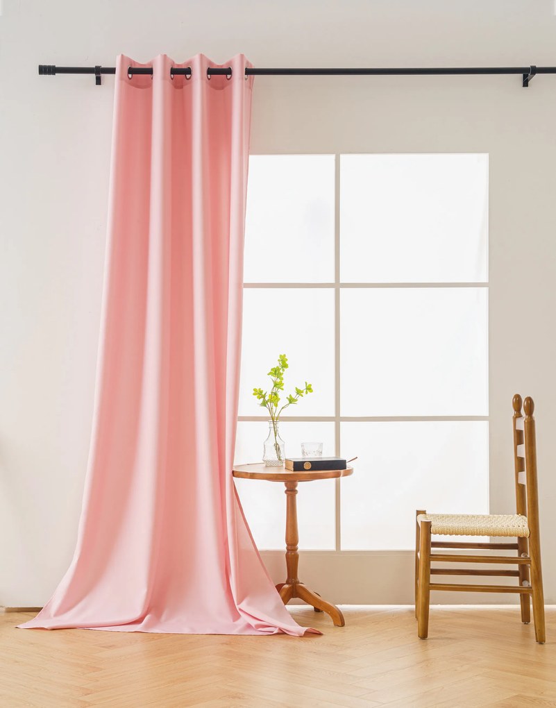 Draperie OXFORD LIGHT 140x250 cm, roz Agatat: Inele metalice