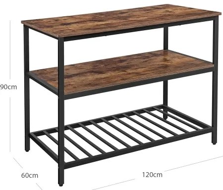 Etajeră pentru bucătărie MARGE maro/negru